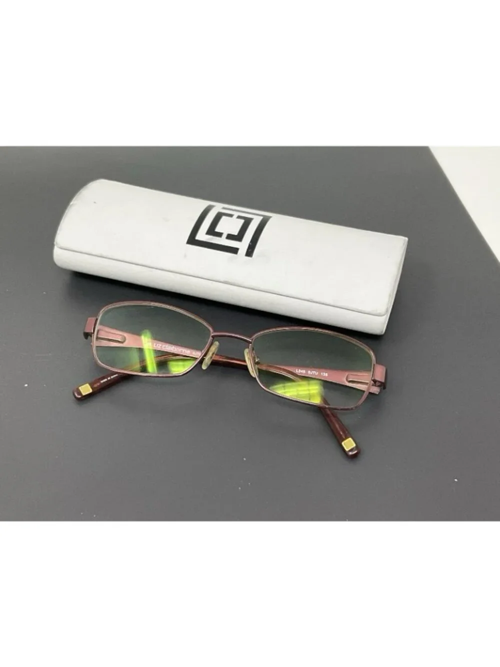 Liz Claiborne Eyeglasses Womens Burgundy L345 0JTU Metal Frames 51-16-135